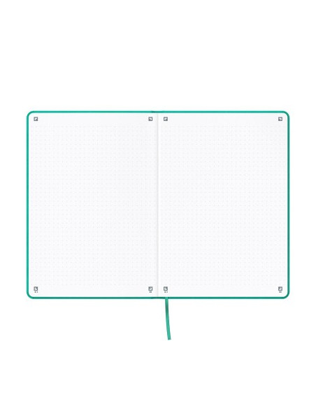 ▷ CUADERNO OXFORD COSIDO OXFSIG A5 104HJ DOTS TE TURQUESA | Taine - Imagen 1