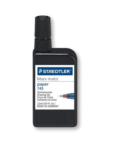 ▷ TINTA CHINA MARSMATIC R 22ML ROTULADOR NEGRO STAEDTLER | Taine - Imagen 1