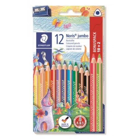 ▷ LAPICEROS COLOR NORIS CLUB JUMBO 128 10 UDS TRIANGULAR STAEDTLER | Taine - Imagen 1