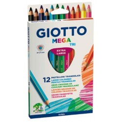 ▷ LAPICEROS COLOR GIOTTO MEGA TRI CJ.12 UDS. | Taine - Imagen 1