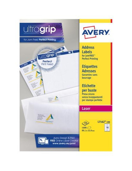 ▷ ETIQUETAS PARA IMPRESORAS LÁSER ULTRAGRIP™ y JAMFREE™ | Taine - Imagen 1