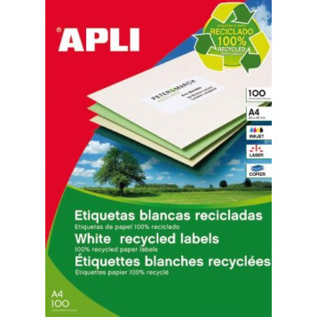 ▷ ETIQUETAS APLI A4 RECICLADAS | Taine - Imagen 2