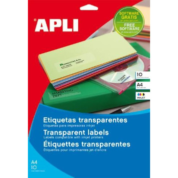 ▷ ETIQUETAS APLI TRANSPARENTES | Taine - Imagen 2