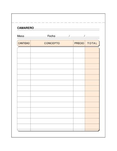 ▷ TALONARIO CAMAREROS | Taine - Imagen 3