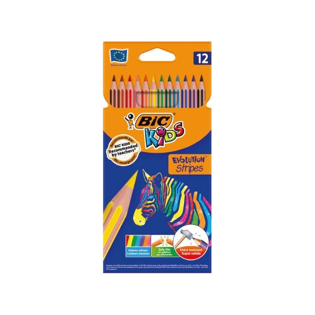 ▷ LÁPICES DE COLOREAR EVOLUTION STRIPES | Taine - Imagen 1