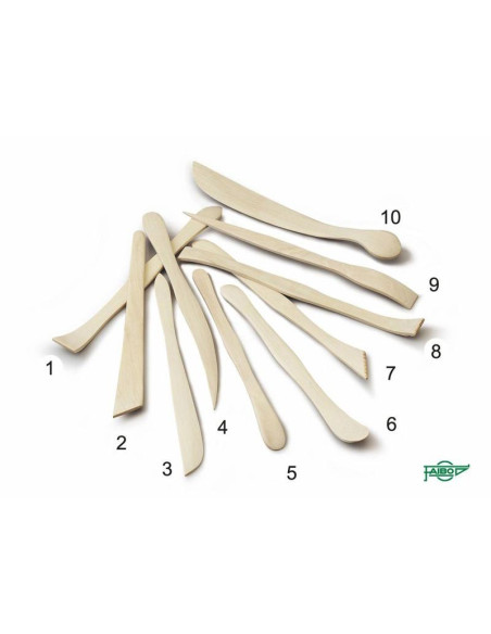 ▷ PALILLOS DE MADERA MODELAR BARRO | Taine - Imagen 2