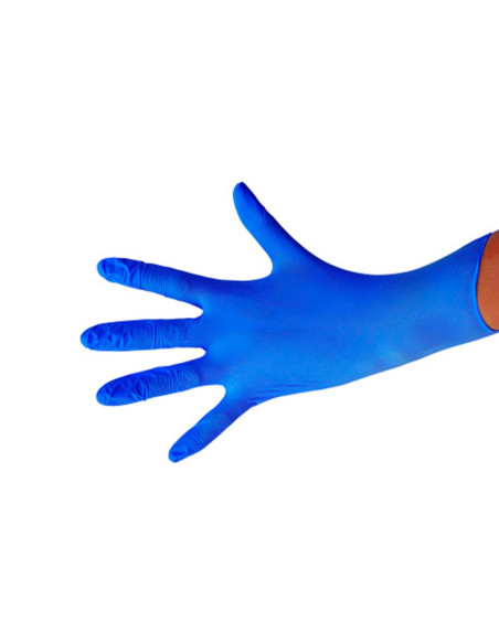 ▷ GUANTE NITRILO AZUL SIN POLVO DESECHABLE TALLA M C/100UDS | Taine - Imagen 1