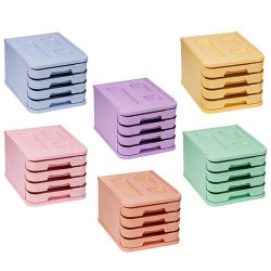 ▷ MÓDULO DE 4 CAJONES COLORES PASTEL | Taine - Imagen 1