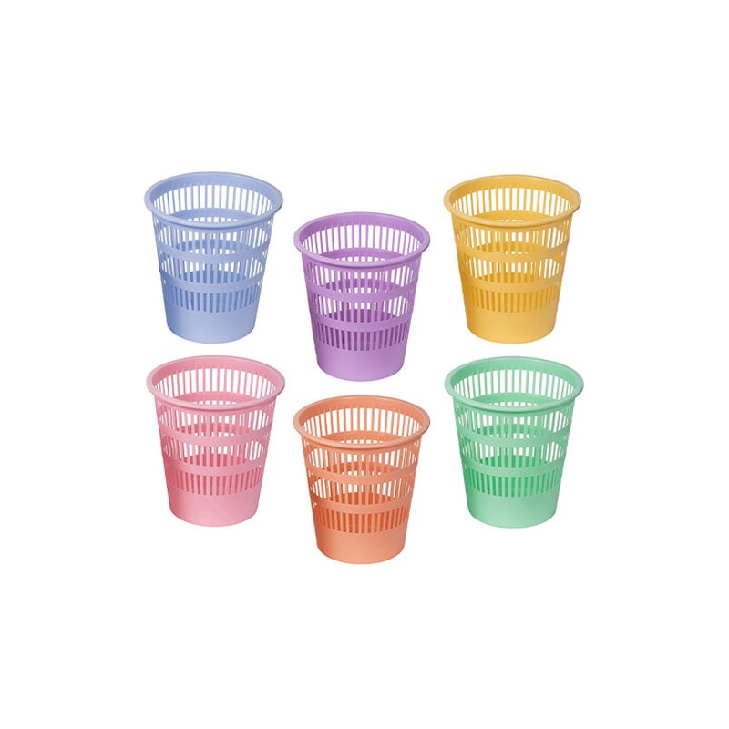 ▷ PAPELERAS FAIBO PLASTICO COLORES PASTEL | Taine - Imagen 1