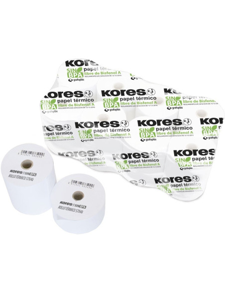 ▷ PQ.10 / 8 ROLLOS KORES TÉRMICO SIN BISFENOL | Taine - Imagen 6