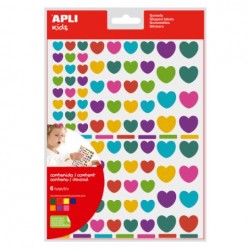 Imagen 1 - ▷ BOLSA GOMETS CORAZONES REMOVIBLES MULTICOLOR 6 HOJAS APLI | Taine ▷ BOLSA GOMETS CORAZONES REMOVIBLES MULTICOLOR 6 HOJAS APLI | Taine - Imagen 1