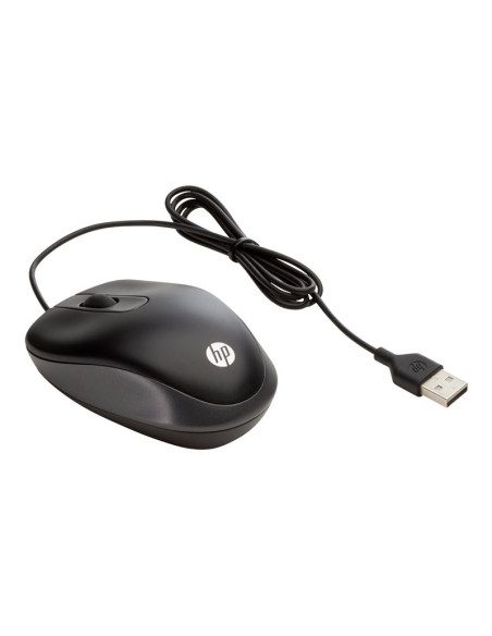 ▷ RATÓN VIAJE TRAVEL CON CABLE HP NEGRO | Taine - Imagen 1