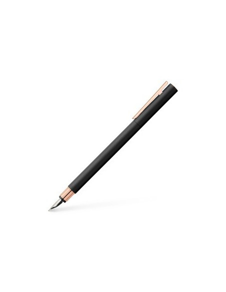 ▷ PLUMA NEO SLIM NEGRO MATE-ORO ROSÉ P.M FABER CASTELL | Taine - Imagen 1