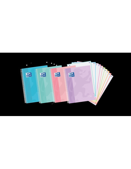 ▷ CUADERNO OXFORD A4+ 150HJ 5X5 TE PASTEL EBK10 | Taine - Imagen 1