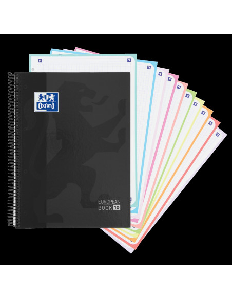 ▷ CUADERNO OXFORD A4+ 150HJ 5X5 TE NEGRO EBK10 | Taine - Imagen 1