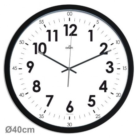 ▷ RELOJ ARCHIVO 2000 D.PARED ANALÓGICO SILENCIOSO 395X395 NEGRO | Taine - Imagen 1