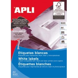 ▷ ETIQUETAS APLI A4 500 HOJAS | Taine - Imagen 2