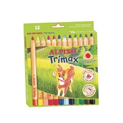 ▷ LAPICEROS COLOR GRUESOS CJ.12 UDS. TRIMAX MINA 5,4MM ALPINO | Taine - Imagen 1