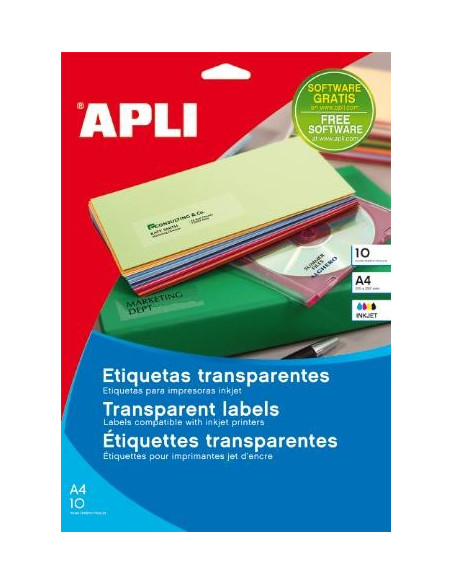 ▷ ETIQUETAS APLI TRANSPARENTES | Taine - Imagen 5