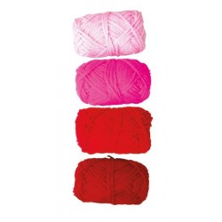 ▷ PACK 4 OVILLOS APLI LANA GAMA TONOS ROJOS 50gr | Taine - Imagen 1