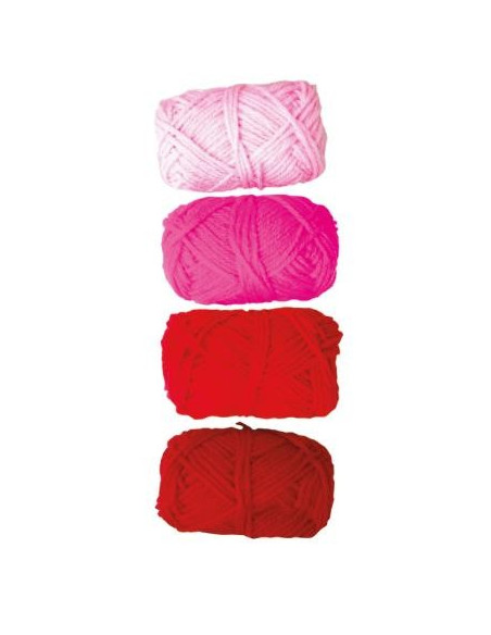 ▷ PACK 4 OVILLOS APLI LANA GAMA TONOS ROJOS 50gr | Taine - Imagen 1