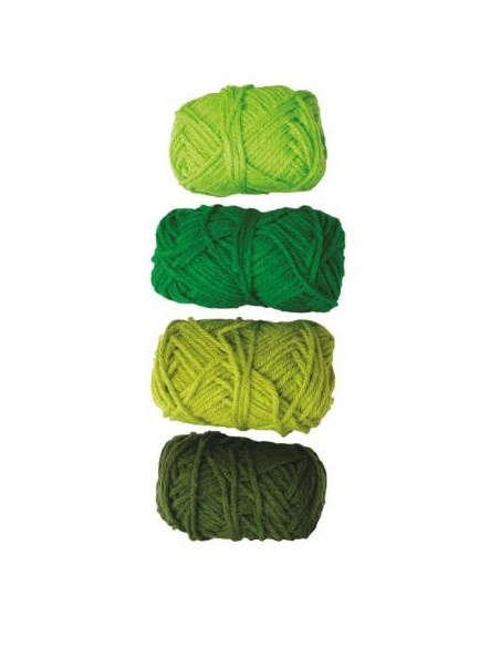 ▷ PACK 4 OVILLOS APLI LANA GAMA TONOS VERDES 50gr | Taine - Imagen 1