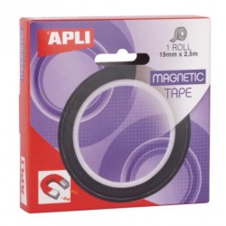 ▷ CINTA ADHESIVA APLI MAGNÉTICA 19 MM X 2,5 M | Taine - Imagen 1