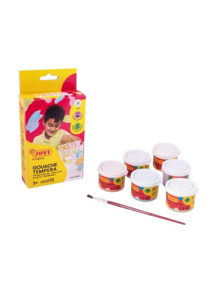 ▷ *TEMPERA JOVI GOUACHE ESTUCHE 6 BOTES 35ML COLORES PASTEL | Taine - Imagen 2