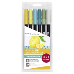 Imagen 1 - ▷ ROTULADORES DUAL BRUSH ESTUCHE 6 UDS DOBLE PUNTA PINCEL COL.LIMON TOMBOW | Taine ▷ ROTULADORES DUAL BRUSH ESTUCHE 6 UDS DOBLE PUNTA PINCEL COL.LIMON TOMBOW | Taine - Imagen 1