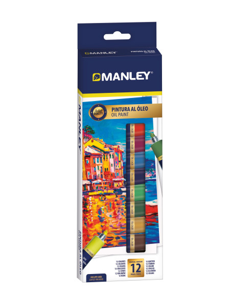▷ ESTUCHE MANLEY 12X12ML TUBOS OLEO CON PINCEL | Taine - Imagen 1
