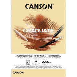 Imagen 1 - ▷ BLOC DIBUJO CANSON GRADUATE A4 MIX MEDIA NTRAL 30H 220GR | Taine ▷ BLOC DIBUJO CANSON GRADUATE A4 MIX MEDIA NTRAL 30H 220GR | Taine - Imagen 1