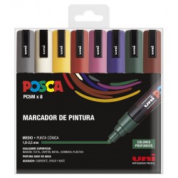 Imagen 1 - ▷ SET 8 ROTULADORES POSCA PC5M OSCUROS | Taine ▷ SET 8 ROTULADORES POSCA PC5M OSCUROS | Taine - Imagen 1
