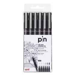 Imagen 1 - ▷ ROTULADOR CALIBRADO UNI SET 6UDS NEGRO PIN | Taine ▷ ROTULADOR CALIBRADO UNI SET 6UDS NEGRO PIN | Taine - Imagen 1
