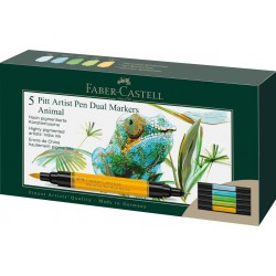 Imagen 1 - ▷ ROTULADORES FABER CASTEL SET 5 UDS ANIMAL PITT ARTIST PEN DUAL MARKER | Taine ▷ ROTULADORES FABER CASTEL SET 5 UDS ANIMAL PITT ARTIST PEN DUAL MARKER | Taine - Imagen 1
