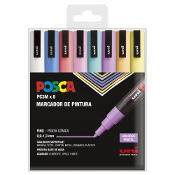 Imagen 1 - ▷ SET 8 ROTULADORES POSCA PC3M PASTEL | Taine ▷ SET 8 ROTULADORES POSCA PC3M PASTEL | Taine - Imagen 1