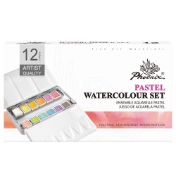 ▷ CAJA ACUARELAS PHOENIX 12UND METAL C/PASTEL | Taine - Imagen 1