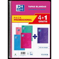 Imagen 1 - ▷ PACK 4+1 CUADERNO OXFORD FOLIO 80H 90GR 4MM TB T | Taine ▷ PACK 4+1 CUADERNO OXFORD FOLIO 80H 90GR 4MM TB T | Taine - Imagen 1