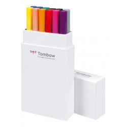 ▷ ROTULADORES TOMBOW DUAL BRUSH ESTUCHE 12 UDS 2 PUNTA PINCEL COL.PRIMARIOS | Taine - Imagen 1