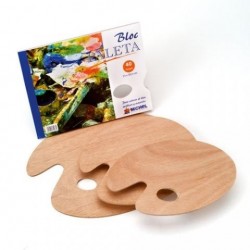 ▷ PALETA MADERA OVALADA BARNI.Nº 4 20X30 | Taine - Imagen 1