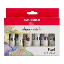 Imagen 1 - ▷ SET 6X20ML AMSTERDAM COLORES PERLADOS | Taine ▷ SET 6X20ML AMSTERDAM COLORES PERLADOS | Taine - Imagen 1