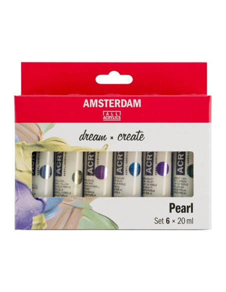 ▷ SET 6X20ML AMSTERDAM COLORES PERLADOS | Taine - Imagen 1