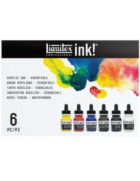 ▷ SET TINTA ACRILICA 6 COLORES LIQUITEX | Taine - Imagen 1