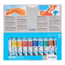 ▷ SET DE ACUARELAS 10 COLORES TUBO 10ML VANGOGH | Taine - Imagen 1