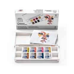 ▷ SET BOLSILLO ACUARELAS RETRATO 8 COLORES+PINCEL | Taine - Imagen 1