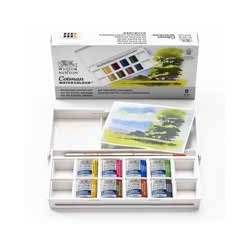 ▷ SET BOLSILLO ACUARELAS PAISAJE 8 COLORES+PINCEL | Taine - Imagen 1