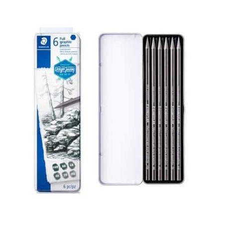 ▷ LAPICES STAEDTLER 6 UDS LUMOGRAF VARIAS DUREZAS | Taine - Imagen 1