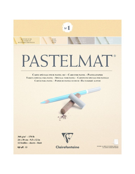 ▷ BLOC CALIREFONTAINE 12HJ PASTELMAT 360G 24X30 4 COLORES | Taine - Imagen 1