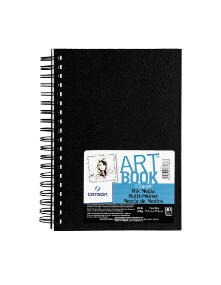 ▷ BLOC DIBUJO CANSON DIBUJO LAPIZ ESPIRAL 178X254 40HJ 224GR APUNTES | Taine - Imagen 1