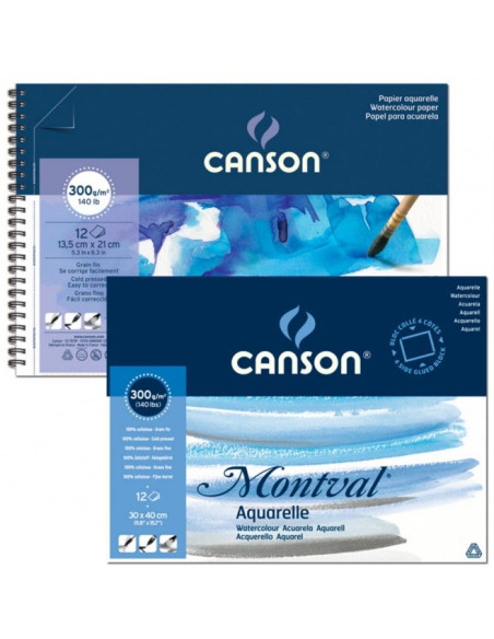 ▷ BLOC DIBUJO ACUARELA MONTVAL A4 12HJ 300GR | Taine - Imagen 1