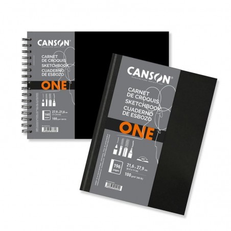 ▷ BLOC DIBUJO CANSON APUNTES ESPIRAL 27,9x35,6 NEGRO | Taine - Imagen 1
